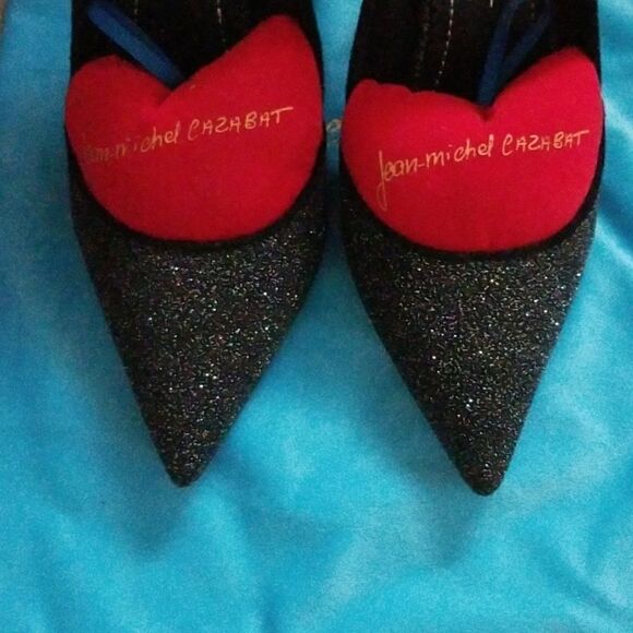 Jean Michel Cazabat black sparkly shoes 39 Pums Heels - Picture 3 of 8